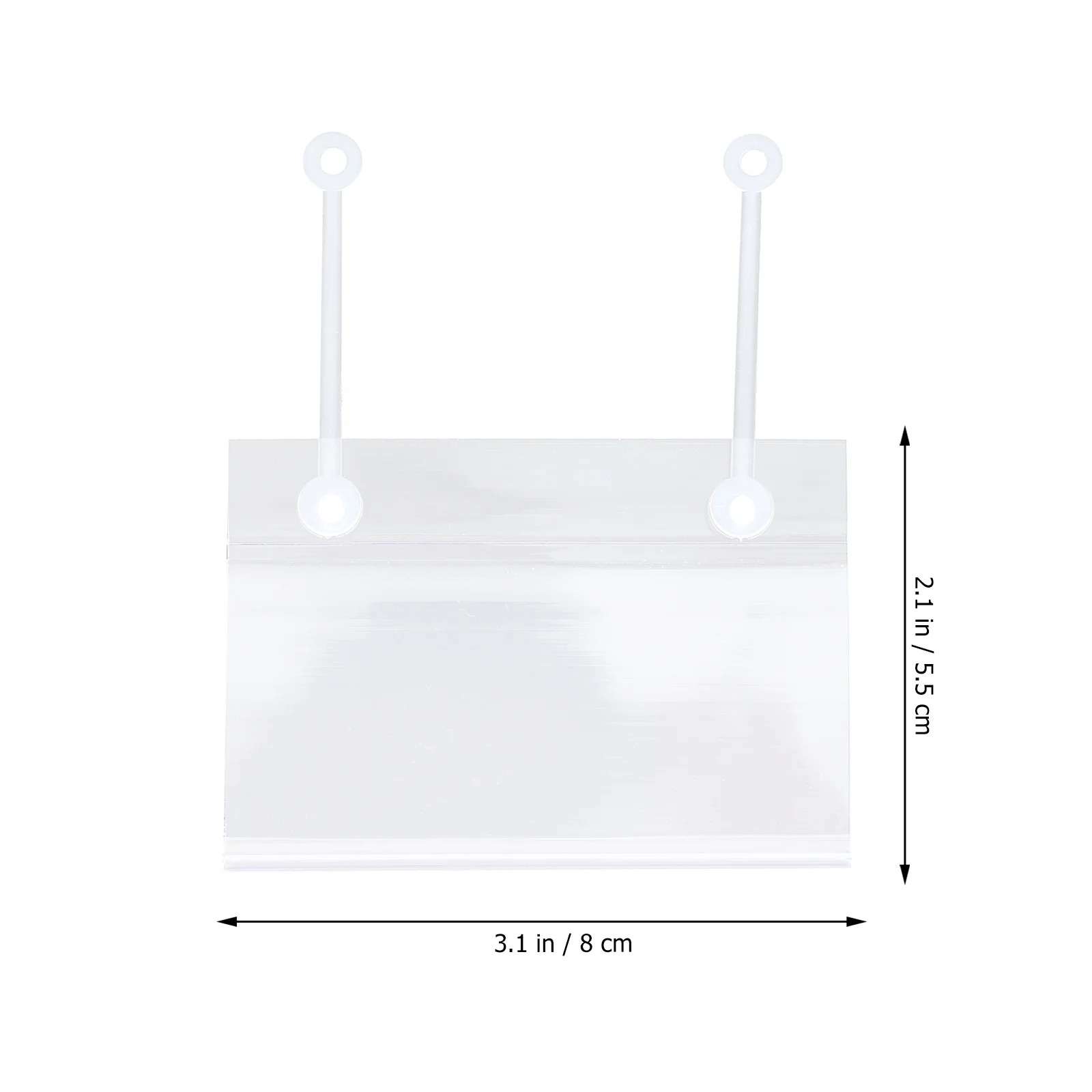 25pcs Penyangga Label Harga PVC untuk Rak Ritel, Tempat Label Komoditas, Papan Harga Supermarket, Label Toko, Papan Tanda