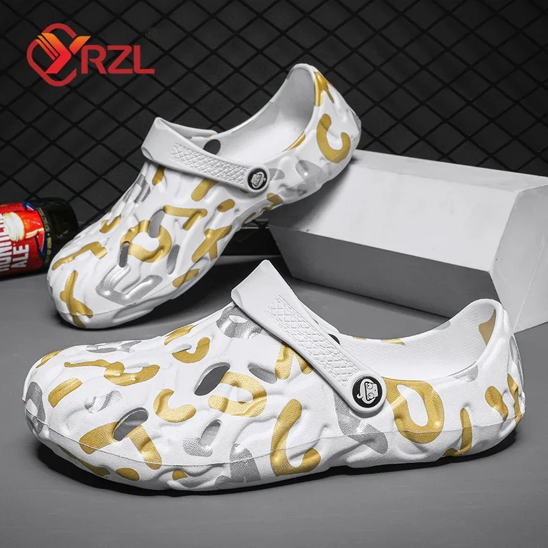 YRZL Sandals Mens Soft Wear Non-slip Wear-resistant Casual Sandals Comfortable High Quality Beach Shoes Outdoor Slippers for Men