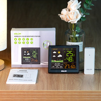 Baldr Smart Weather Station Auto DIM Time Digital Temperature Humidity Meter Alarm Clock Calendar Wireless Weather Forecast -40℃
