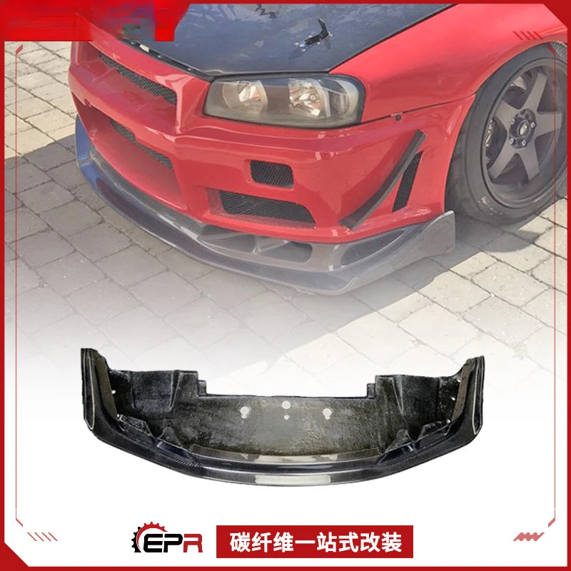 

For Nissan Skyline R34 GTR Carbon Fiber AS Style Front Lip Splitter Chin Bottom Plate