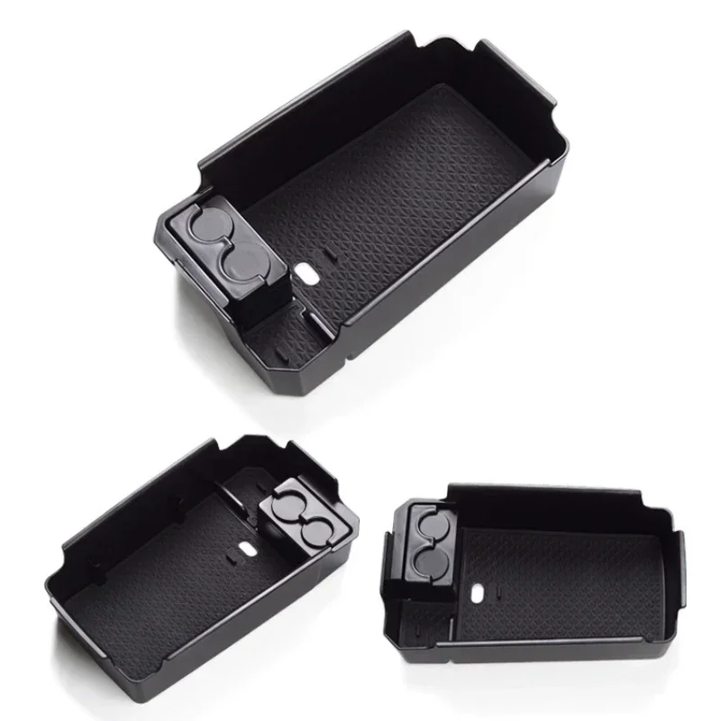 

For Volvo XC40 2019-2023 ABS Black Car Center Console Armrest Storage Box Mobile Phone Storage Box Car Accessories