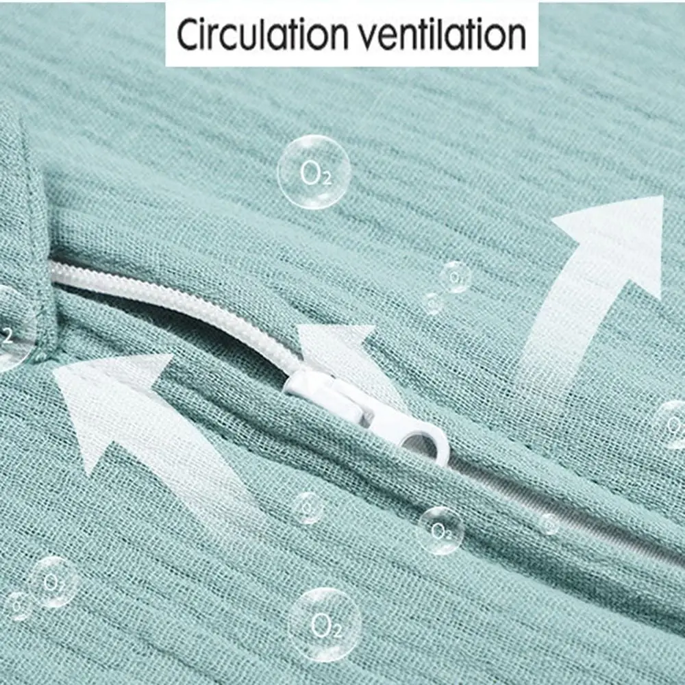 Мягкий детский спальный мешок для детей 0-12 месяцев, хлопковый спальный мешок на двух направлениях на молнии для младенцев, тонкое легкое детское пеленальное одеяло, летнее