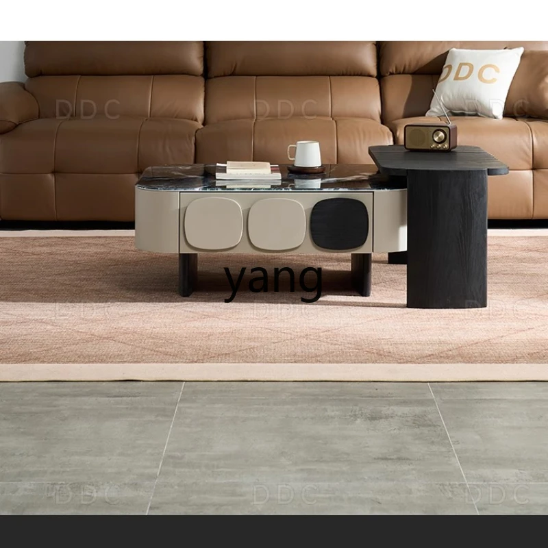 

Cyhm minimalist living room countertop coffee table living room high-end storage solid wood