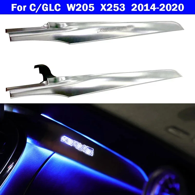 Atmosphere Lamp Cover For Mercedes-Benz C/GLC class W205 X253 2014-2020 MB Co-pilot Neon Ambient Light LED 3/64 Colors