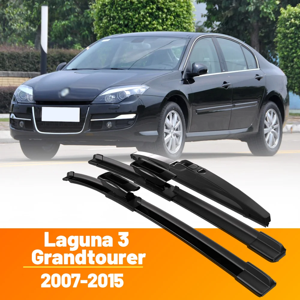 Wiper Front & Rear Wiper Blades Set For Renault Laguna 3 Grandtourer 2007 - 2015 Windshield Windscreen Window 26