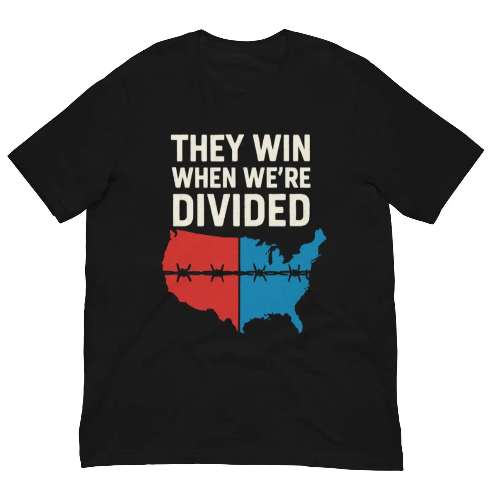 Divided We amp 39 re Conquered vintage Washed Soft Top pour un usage quotidien, streetwear confortable, respirant, extensible et tendance