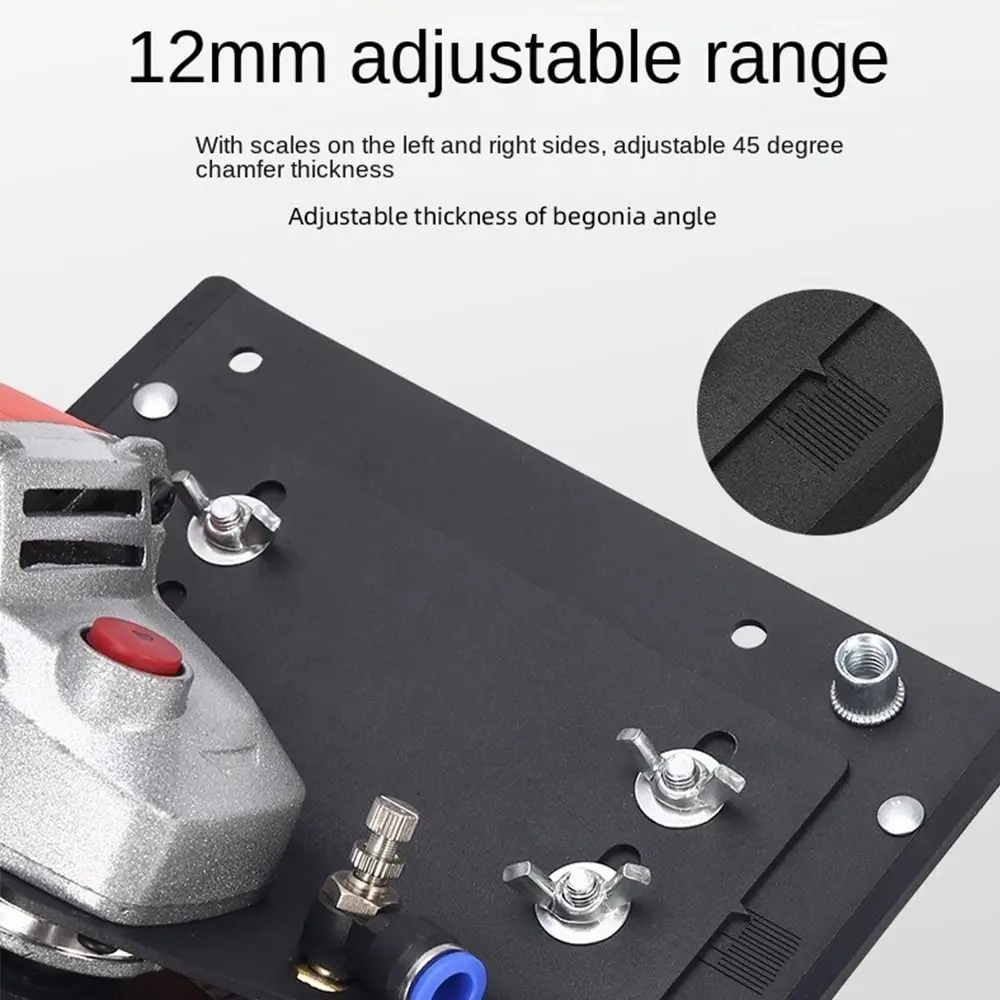 

Вспомогательное оборудование для резки 45 ° Стойка для снятия фаски с плитки, фиксированный держатель, регулируемая опора для шлифовальной машины, кронштейн для резки фаски, боковая рукоятка