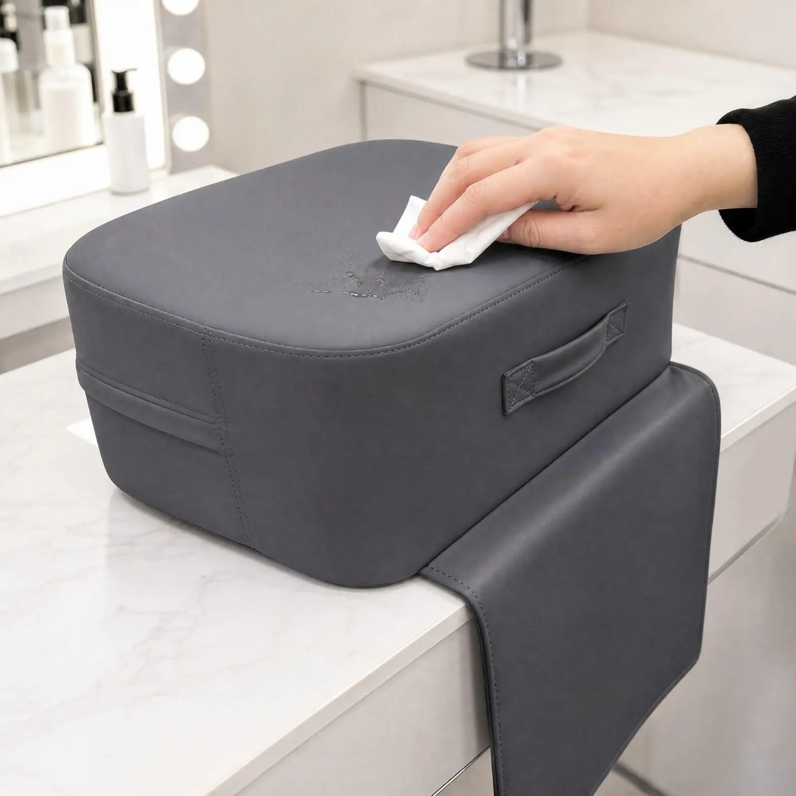 Kids Salon Booster Cushion Leather Sponge Padded for seat for Barber Chair Child Elevator for Haircutting