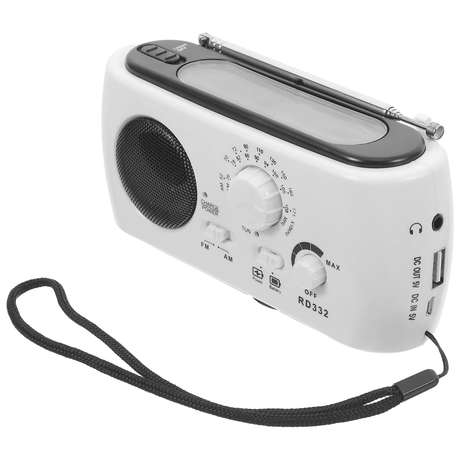 

Portable Emergency AM FM Hand Crank Radio Solar Flashlight Phone Compact Multifunctional Camping Hiking Travel Family