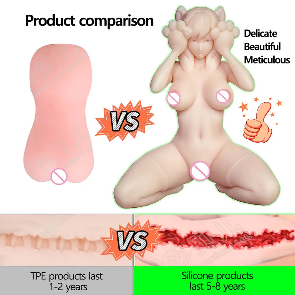 750g Silicone Anime Anal Masturbators Sex-doll 18+ Masturbation for Man Lifelike Soft Sex Toys Big Torso Vagina Male for Men