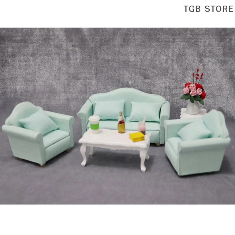 1:12 Miniature Soft Single Sofa For Dolls Mini Furniture Toys For Girls Gift