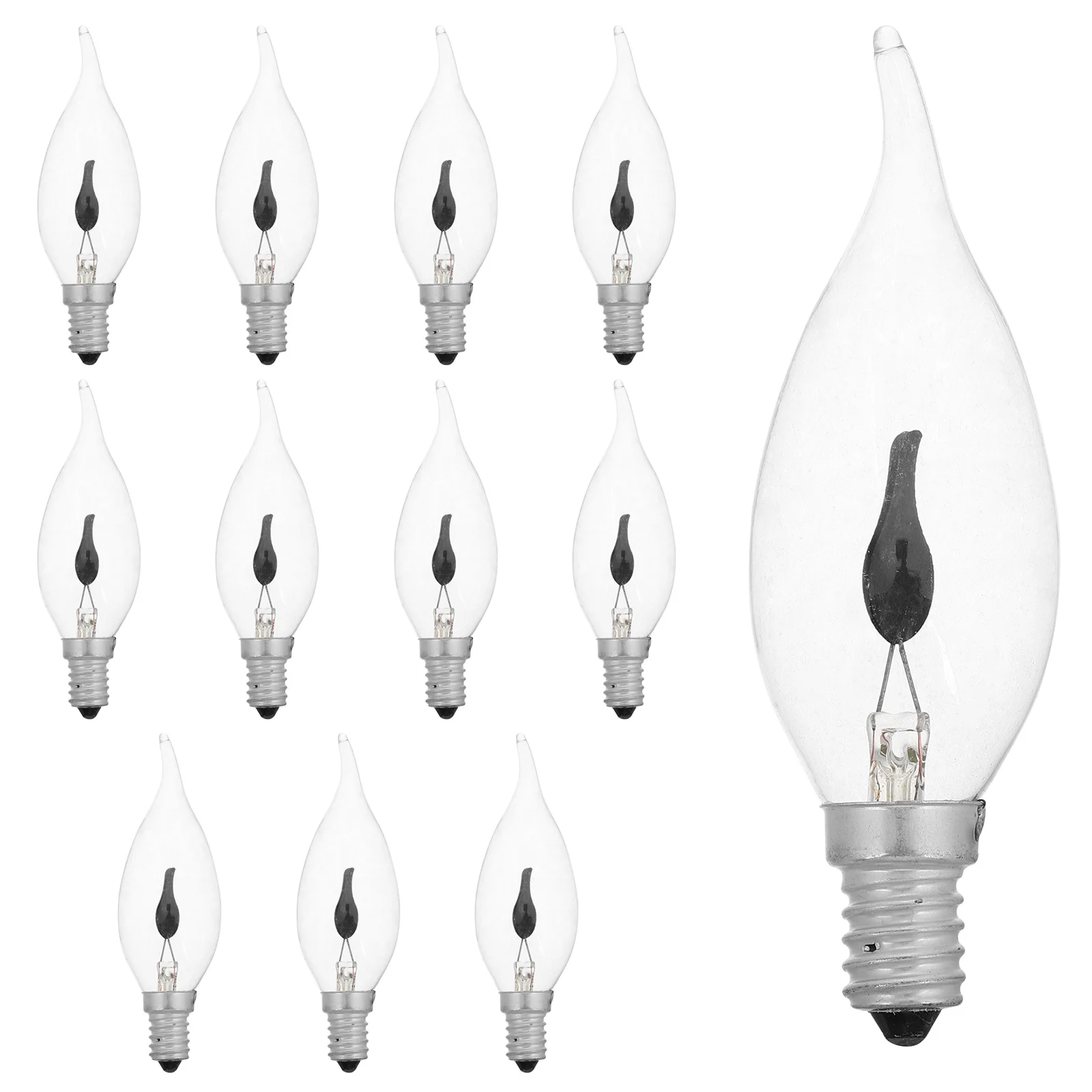 12個のちらつき炎先端電球ヴィンテージ模擬炎効果装飾照明ホームホテルレストラン用