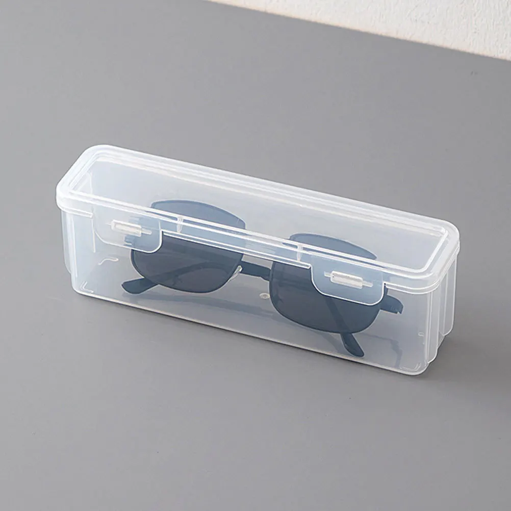 

2Pcs Sunglasses Organizer Transparent Plastic Sunglass Holder Small Eyeglass Storage Case Display Rack Sunglasses Storage