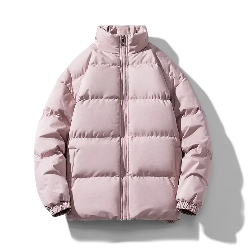 

Men's Faionable Windproof Warm Bread Coat Stand Collar Youth Autumn Winter Cotton Jaet Thiened Polyester Fiber