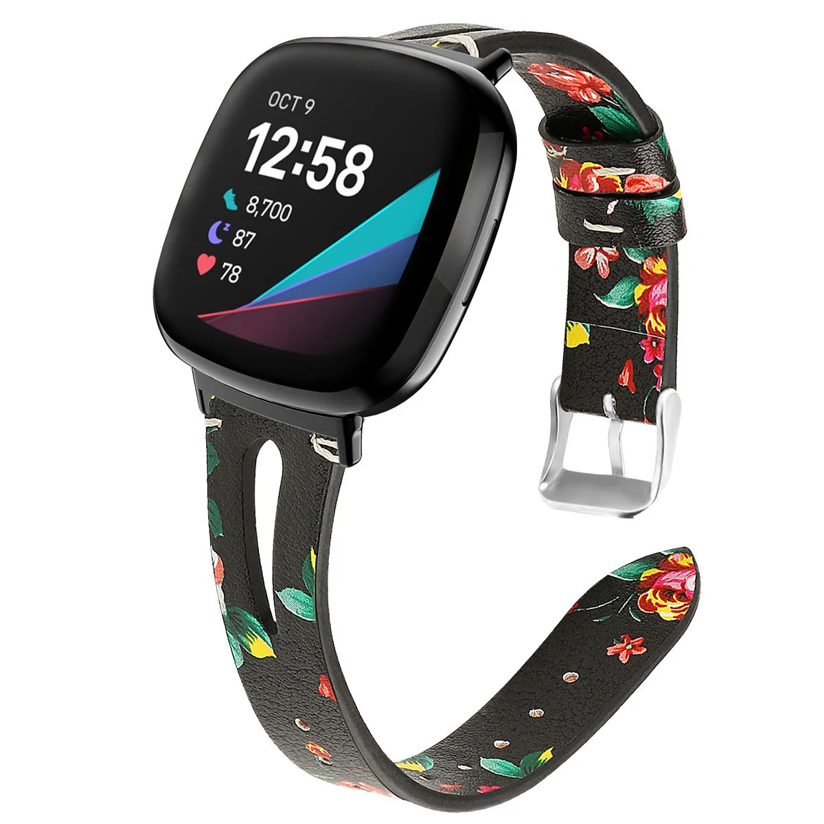 Leather strap compatible Fitbit Versa 4fitbit Versa 3fitbit Sense 2fitbit Sense, ultra-thin and stylish leather strap design