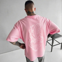 Anime Dragon Print Men Cotton Tshirt Summer Breathable Sport Short Sleeve Comfortable Popular Tee Fashion Oversize Tshirt Men