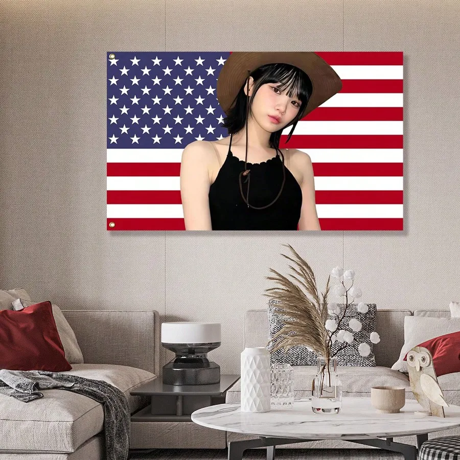 Chaewon 3x5Ft العلم مع 2 الحلقات للجدار الشنق كلية غرفة النوم رجل الكهف زينة غرفة نوم غرفة المعيشة راية #1