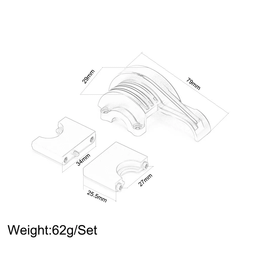 Aluminum Center Differential Mount Gearbox Cover #9584 for RC CAR 1/8 Traxxas SLEDGE 95076-4 Car Accessories