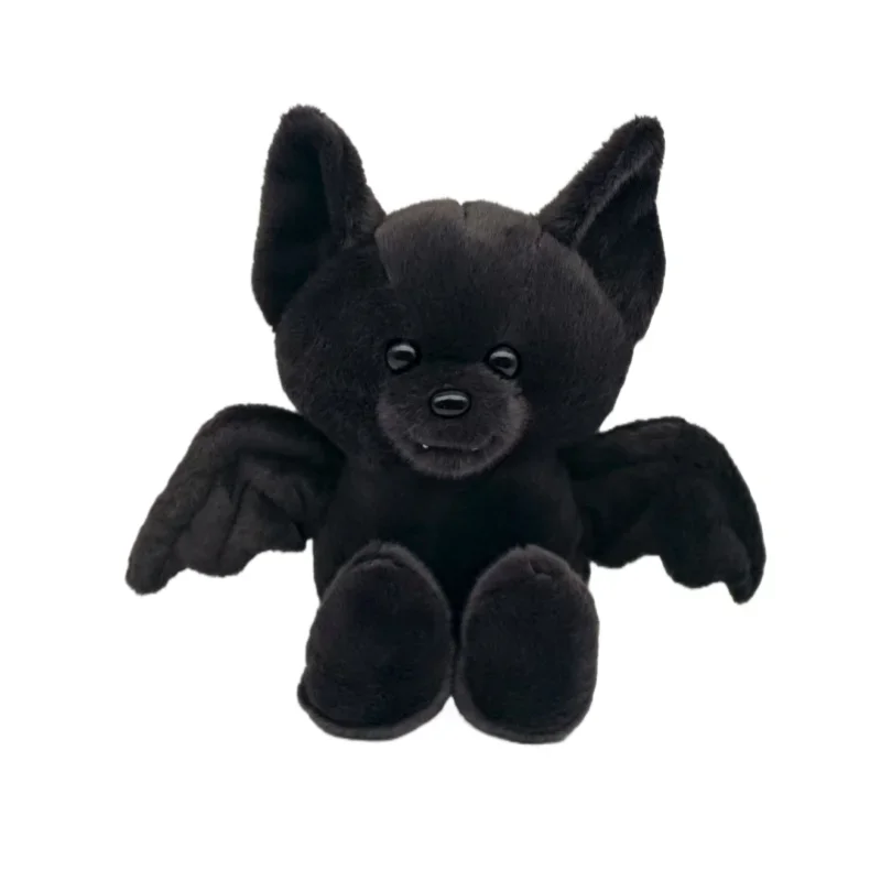 Halloween Black Bat Plush Toys Cartoon Stuffed Animals Doll Balck Bear Bat Soft Plushie Toy Halloween Party Decoration Gifts
