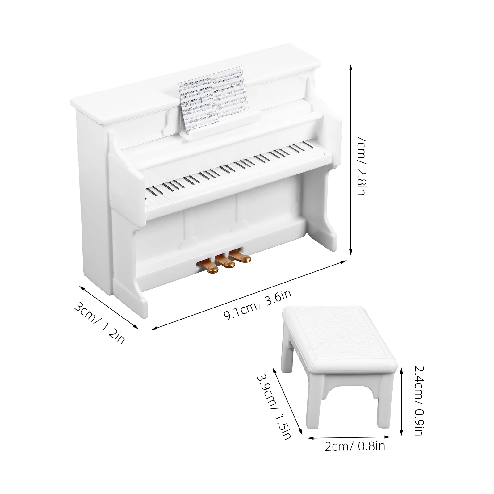 Mini piano l'inventaire en plastique, modèle musical