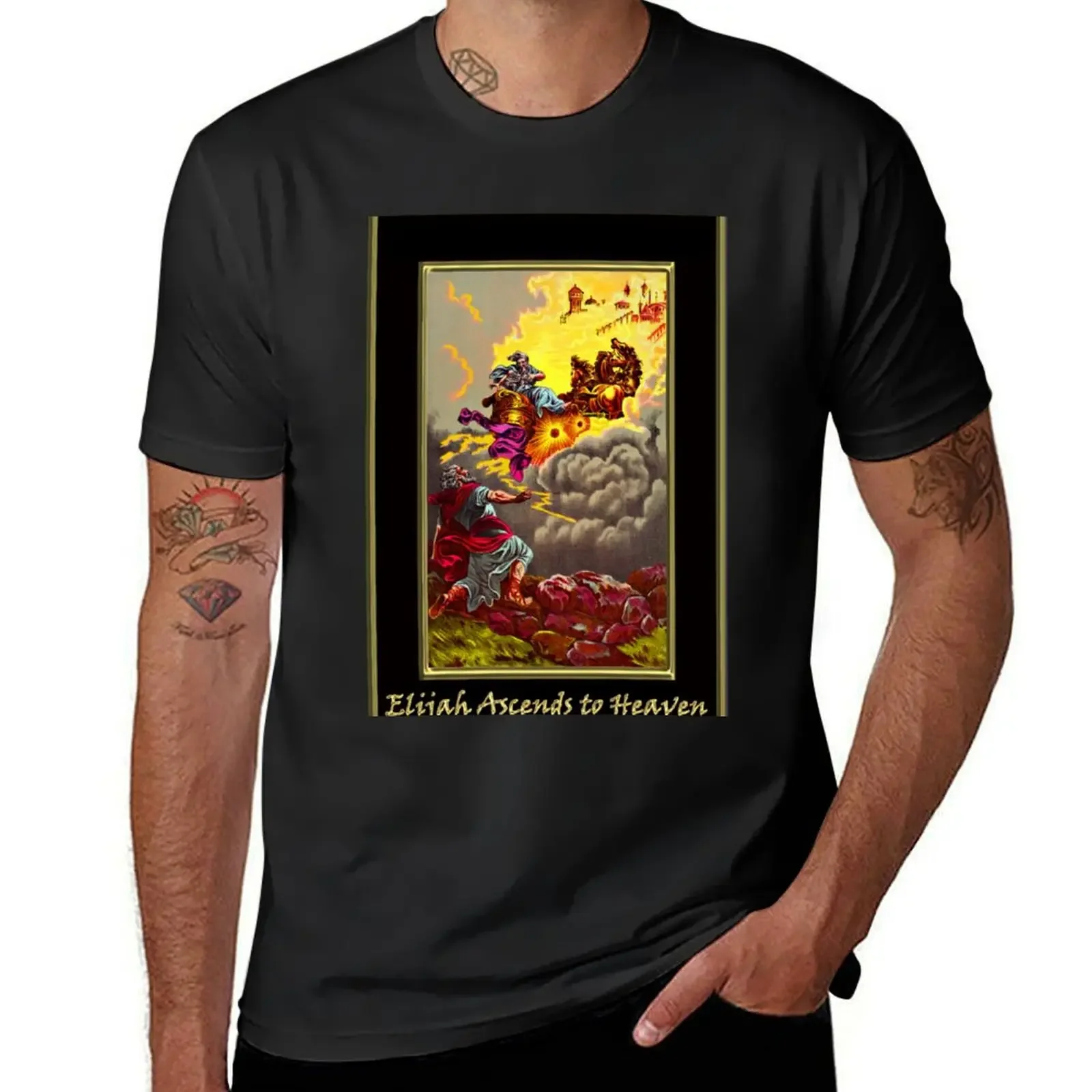 Elijah Ascends to Heaven T-Shirt cute tops man t shirt plain essential t shirt T-shirts for men cotton