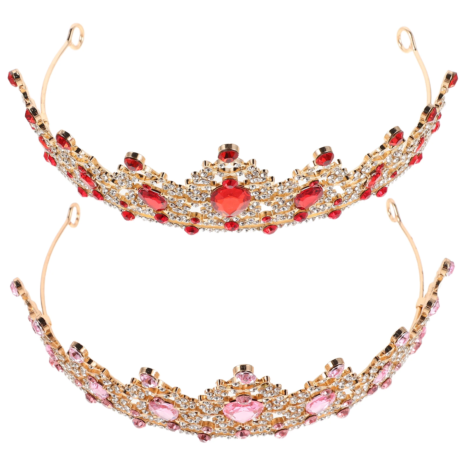 

2 шт., повязки на голову с короной принцессы со стразами для сверкающей тиары, аксессуары для волос, блестки для дня рождения