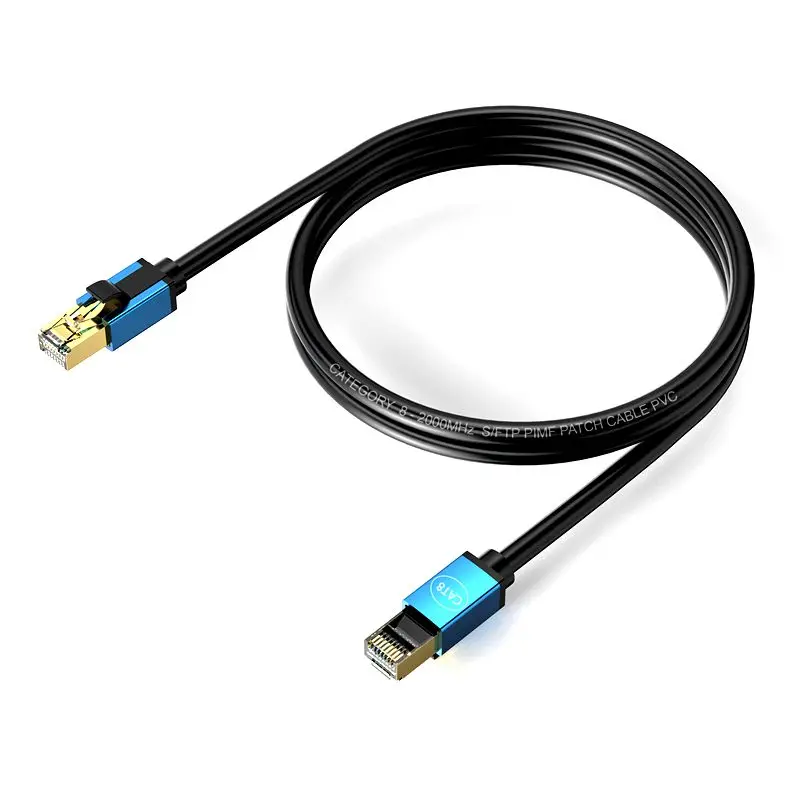 Pure Copper Category 8 10G Ethernet Cable CAT8 40Gbps RJ45 Male to Male Fiber Broadband Gaming Computer Router Connection Cable