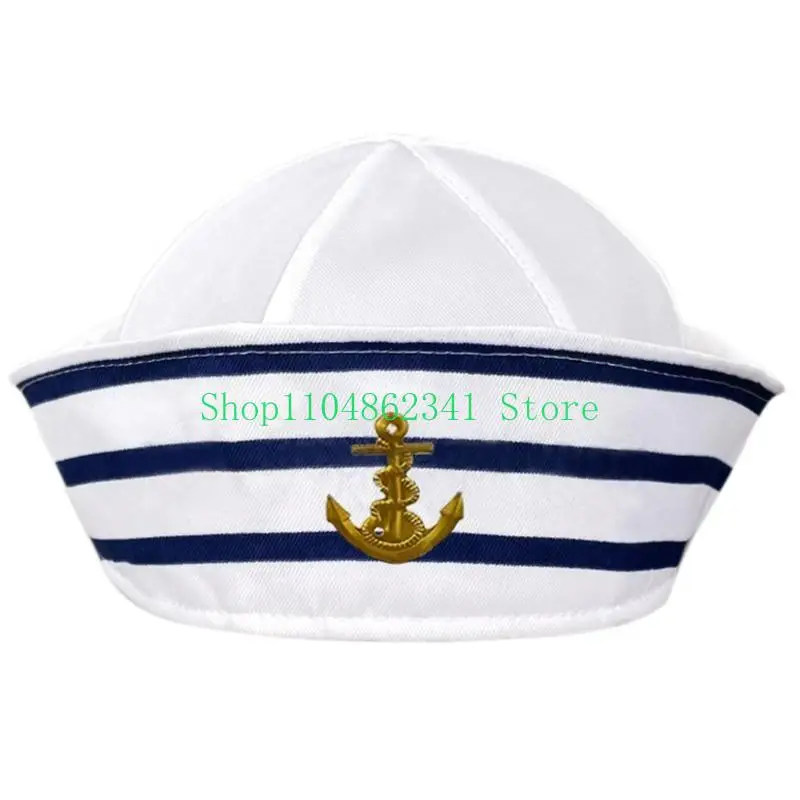 

5asd Unisex Adult Yacht Boat Sailor Captain Hat Cosplay Costume Hat Captain Hat