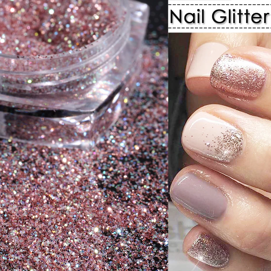 1 stücke Pigment Pulver Nail art Glitter Glänzenden Holographische Diamant Gemischte Staub Pailletten Maniküre Design DIY Nagel Dekoration LYZS01-30