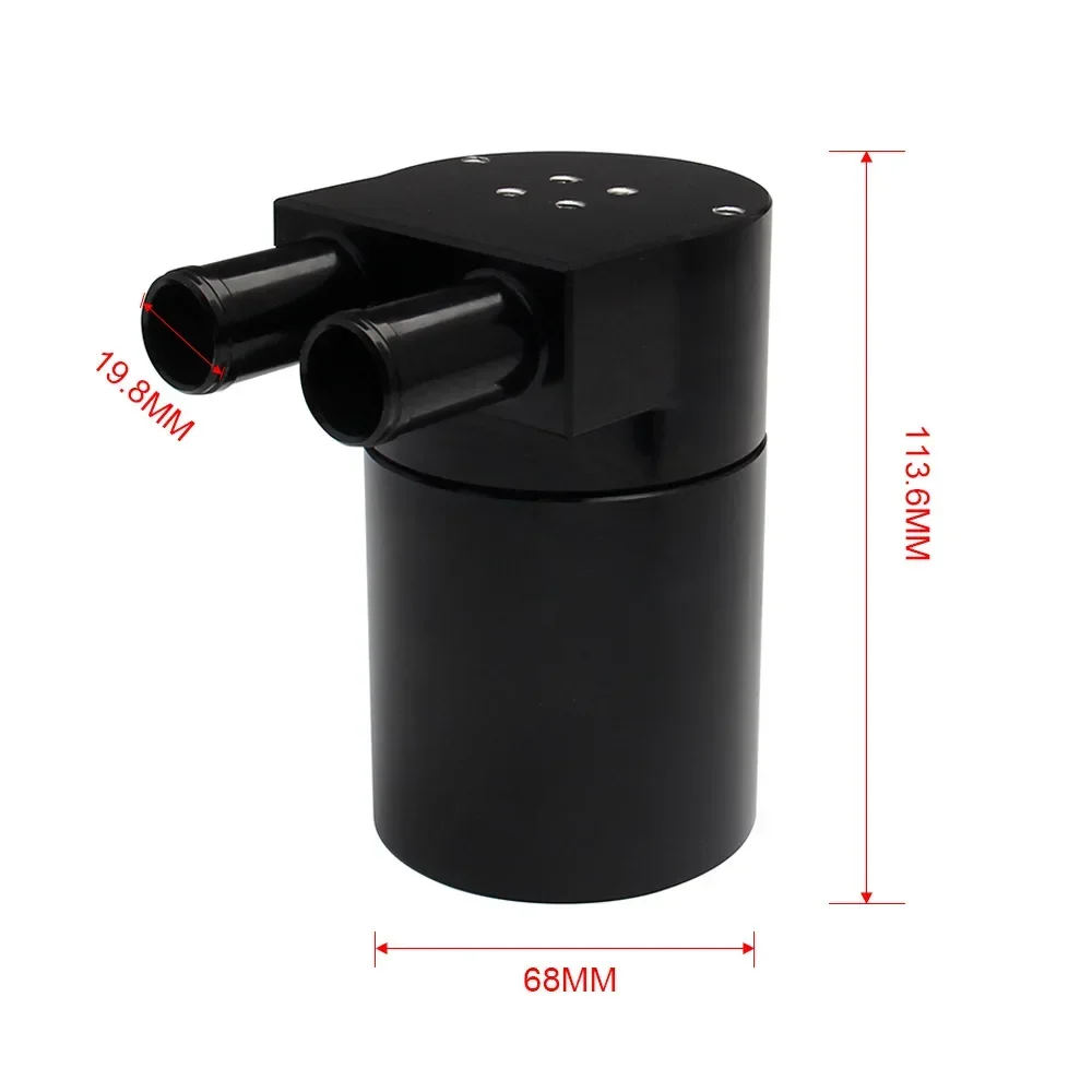 Universal Aluminum Alloy 2L Oil Catch Can Tank For 2006-2011 E90 Sedan 335i 335xi E91 Touring 335i 335xi Black OCC-1005