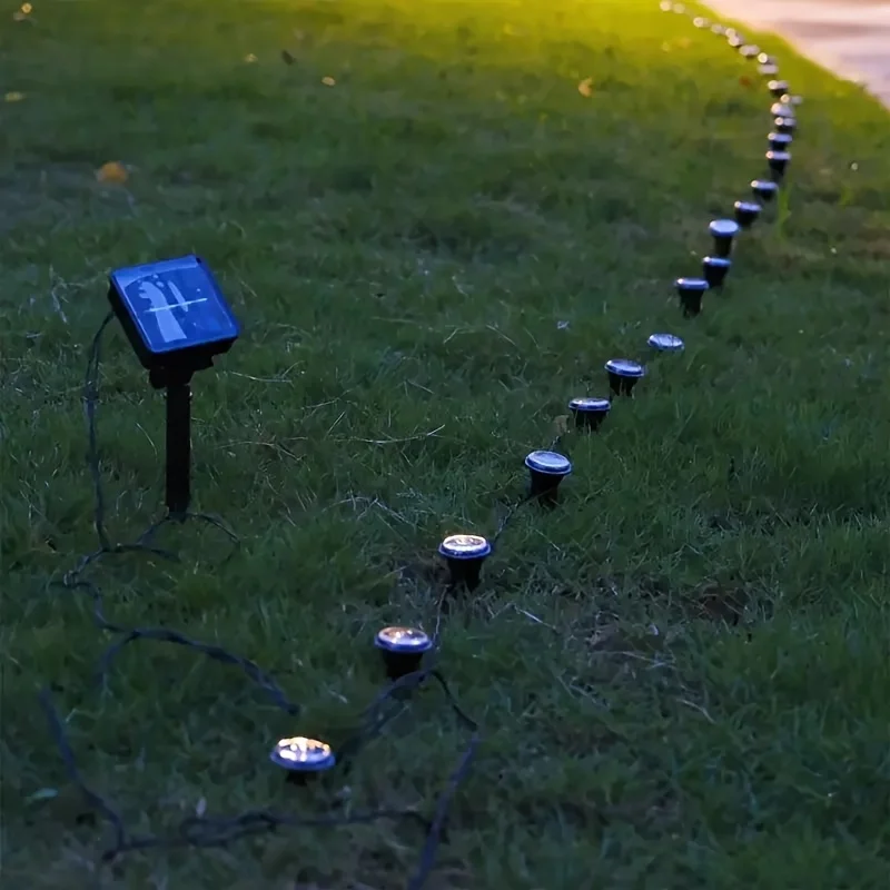 Secret Garden Glow Solar In-Ground Path Lights, Outdoor Waterproof Walkway Disk Lights for Yard Driveway Decoration