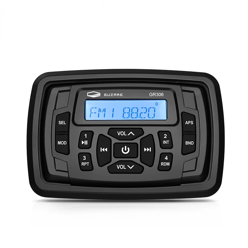 New Marine Audio Yacht Radio Bluetooth Player Motorcycle USB Waterproof MP3/SPA