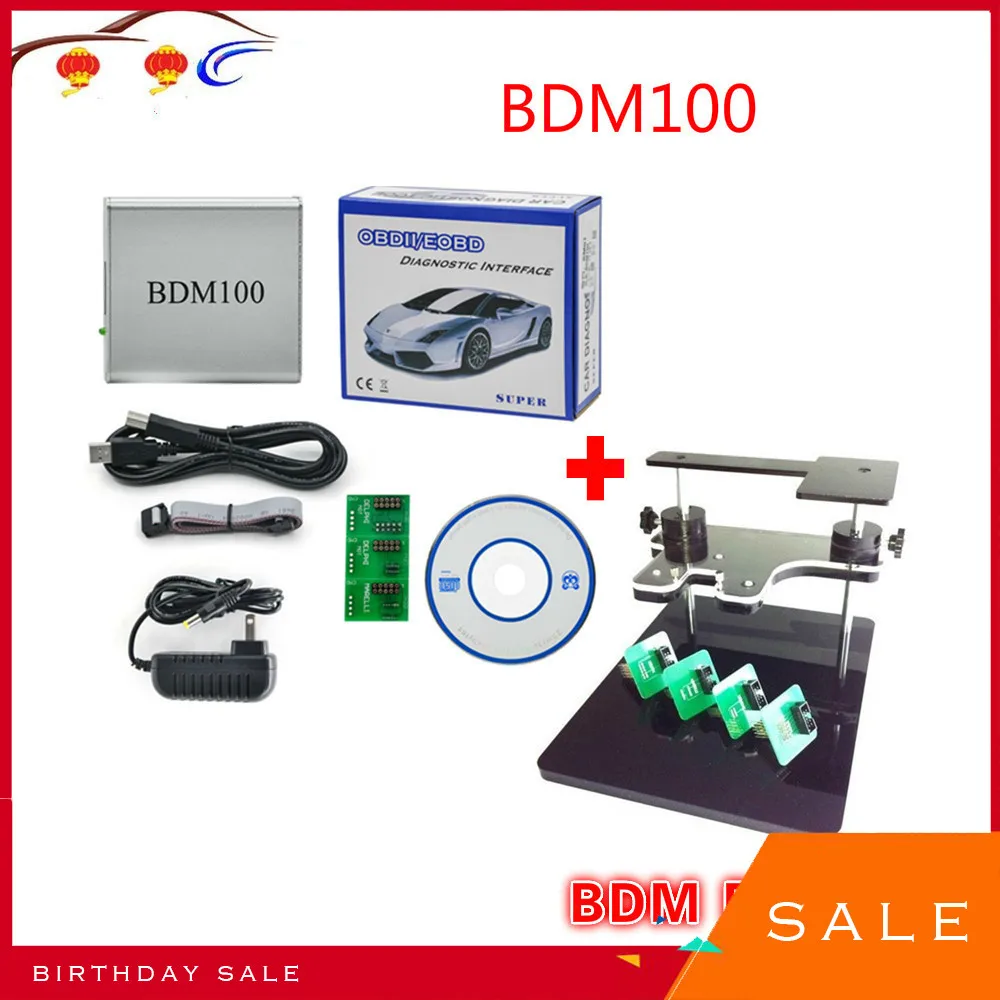 

New BDM 100 ECU BDM 1255 Programmer BDM100 CDM1255 + BDM FRAME With Adapters Set Fit For BDM100 Programmer/ CMD, Bdm Frame