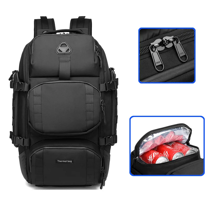 Imagem -04 - Ozuko Multifuncional Masculino Mochila Grande Capacidade à Prova Impermeável Água Mochilas 17 Portátil Mochila de Viagem Negócios Masculino Bolsa Carregamento Usb