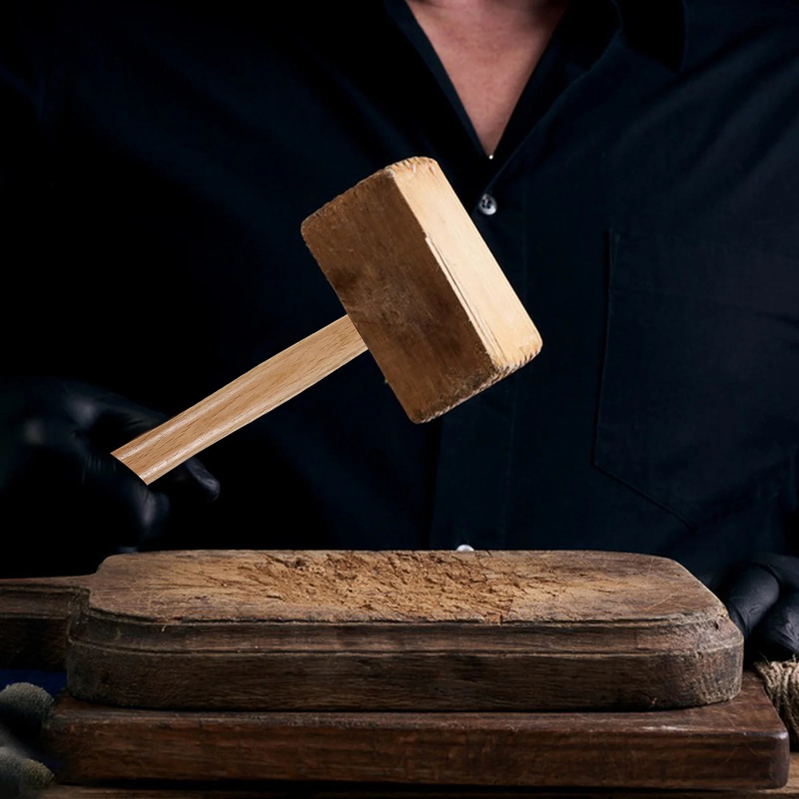 

2Pcs Long Handle Wooden Hammer Accessory Ergonomic Design Save Effort and Cost Hammer Handle Wooden Handles Wood Handles