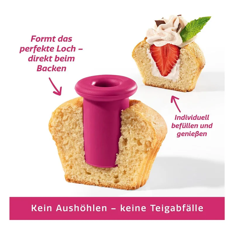Muffin bolo buraco diy pastelaria cupcake unido remover dispositivo êmbolo cortador de cozimento decoração escavação buracos ferramentas fácil de usar 6 pçs