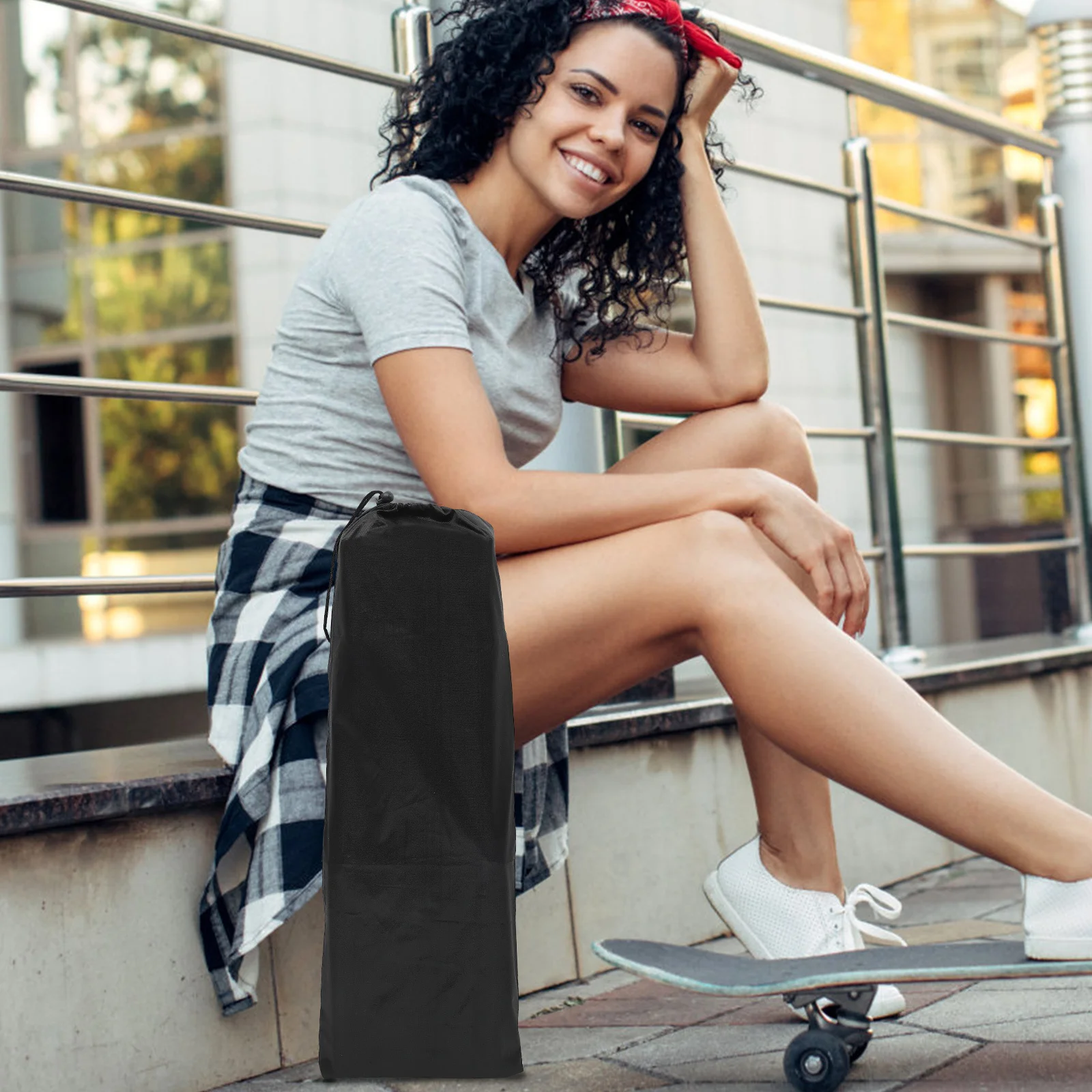 

2pcs Skateboard Bag Portable Thickened Slide Plate Pouch For Protection Storage Carry Snowboard Sling Shoulder Holder Cycling