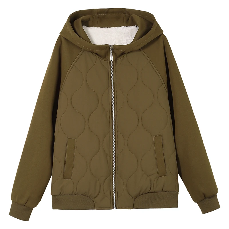 Giacca invernale in cotone casual antivento calda e spessa da donna nuova versione coreana Cappotto con cappuccio per sport all'aria aperta alla moda e versatile