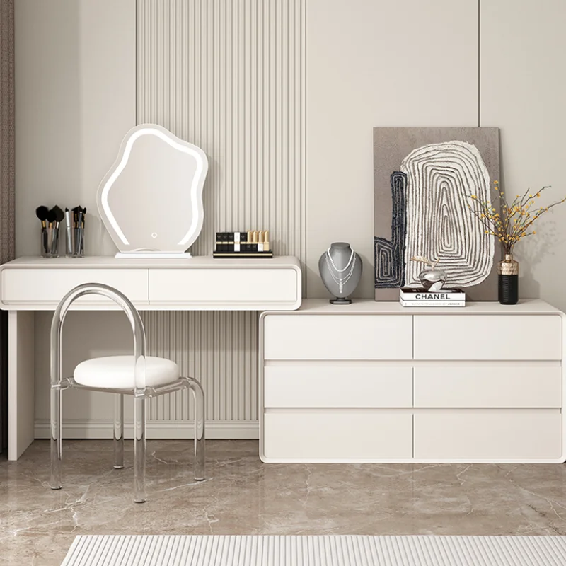 Storage White Dresser set Wooden Luxury design Drawer Mirrors Dressers Bedroom Vanity Storage Tocador Maquillaje Furniture