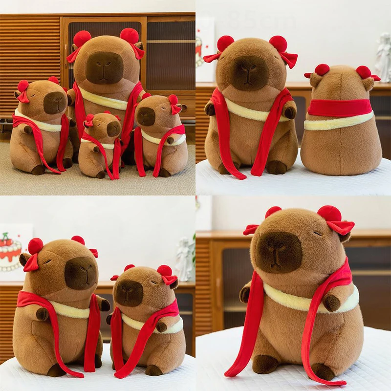 

Kawaii Capybara Nezha плюшевая игрушка милая уродливая очаровательная мягкая кукла для детей подарок на день рождения приятный подарок для детского душа мягкое животное