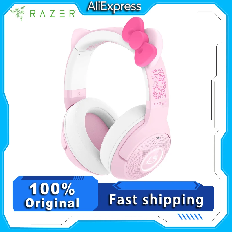 

Razer Kraken Kitty V2 BT Hello Kitty & Friends Edition Wireless RGB Headset Chroma RGB Bluetooth 5.2-40 mm Drivers