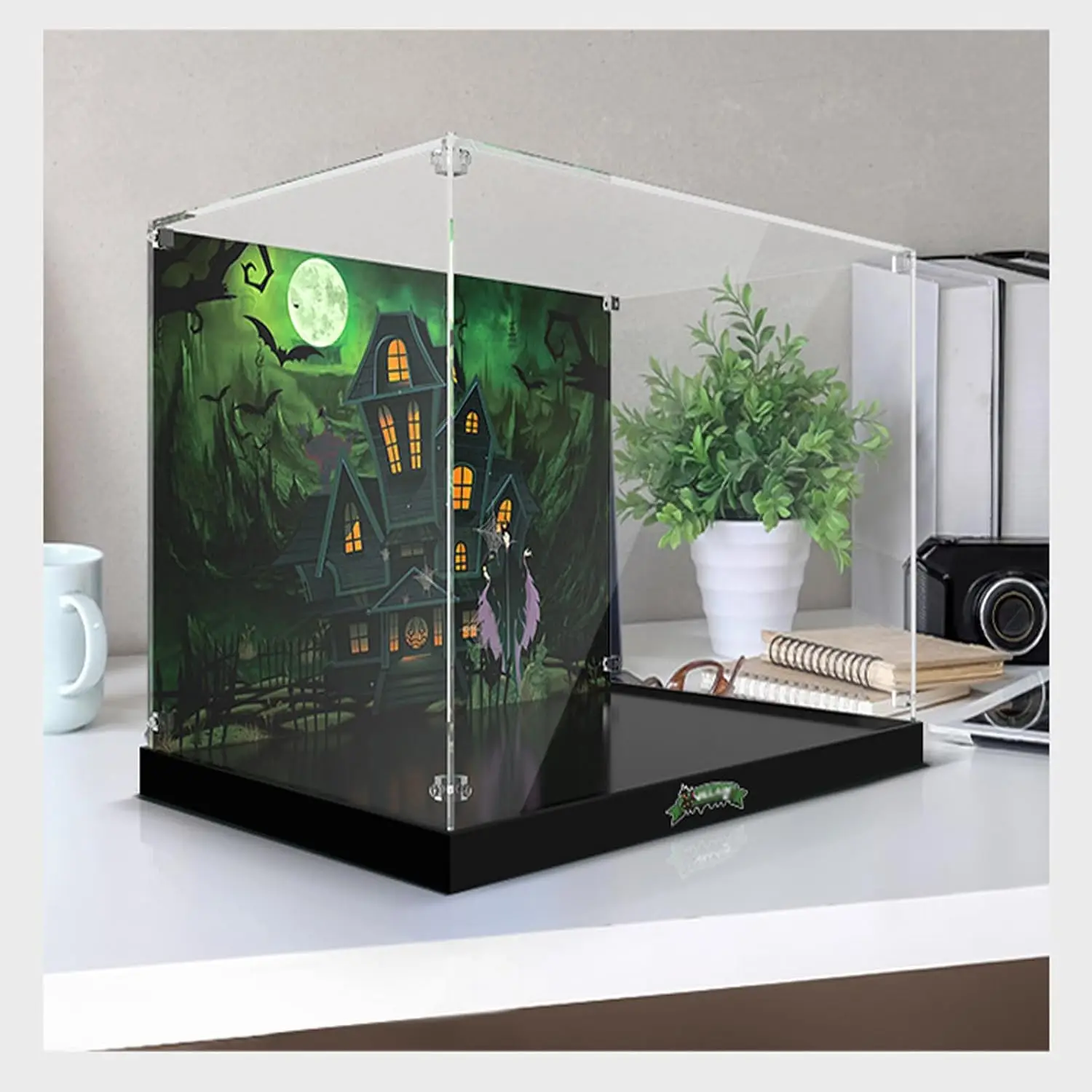 

Patterned Acrylic Display Box Show Case for Lego 43227 Villain Highlights Building Block Dustproof Clear Crystal Nut Type