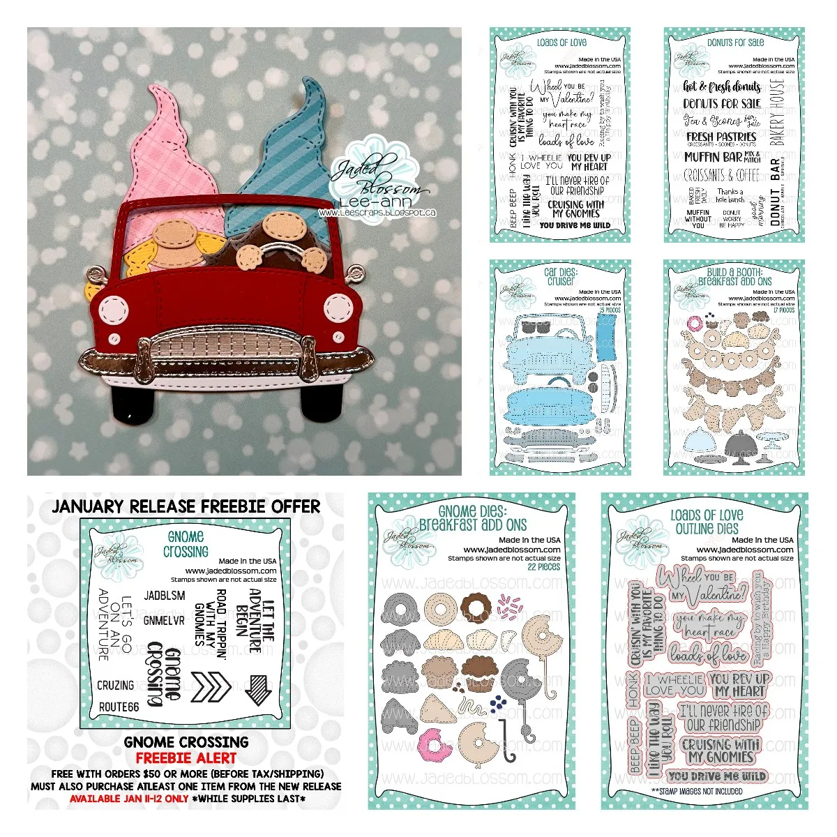 Car Gnome Dies Cruiser Breakfast Add Ons Gnome Grossing Metal Cutting Dies Silicone Stamps Scrapbooking Photo Album Card Paper