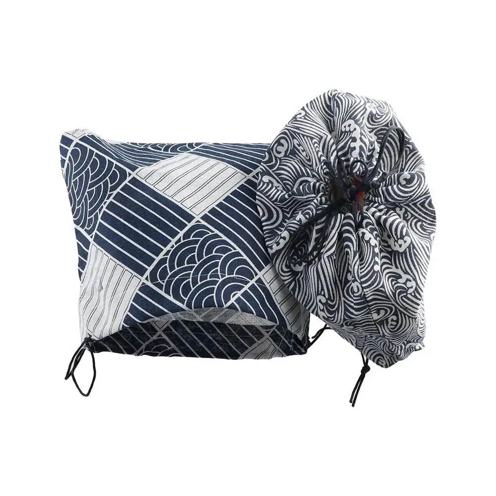 

Travel Unisex Outdoor Picnic Bags Geometric Food Hand Bags Japanese Style Lunch Box Drawstring Lunch Bag Lunch Tote Pouch