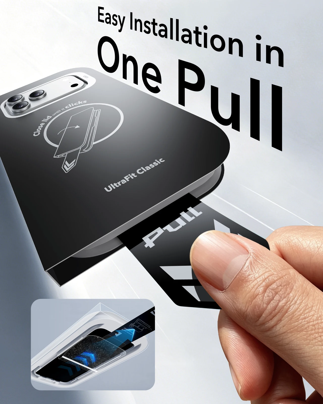 Szkło hartowane ESR do iPhone'a serii 18/17/16/15/14/13, ochrona prywatności klasy wojskowej/folia ochronna o wysokiej rozdzielczości — zdjęcie produktu 3