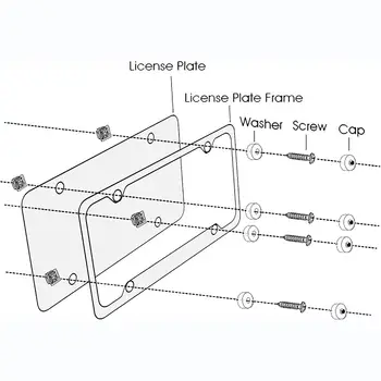10 best sales Rámec na poznávací značku Volkswagen - №1