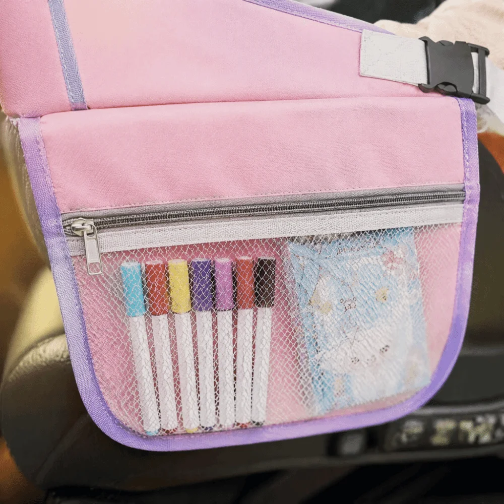 Portable Car Seat Writing Tray Multi-functional Fixed Bag Travel Tray Whiteboard Storage Bag Drawing Writing Board Travel