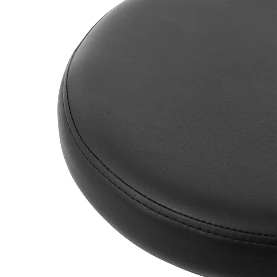 AdjustableHeight Chrome Plated Mobile Medical Stool w Extra Padding, Black