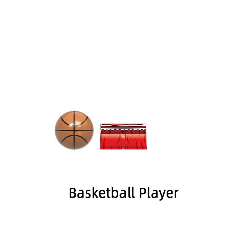 G0107 لاعب كرة السلة الشهير رقم النجمة 24 30 23 7 1 34 6 نموذج كتل MOC الطوب مجموعة الهدايا اللعب #4