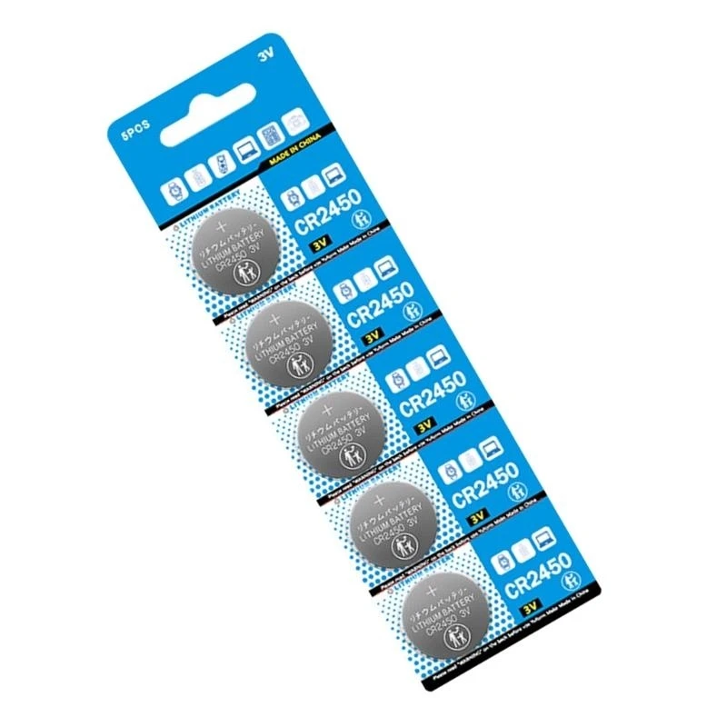  5Pieces DL2450 ECR2450 Lithium Cells Battery Set for Watches and Calculators